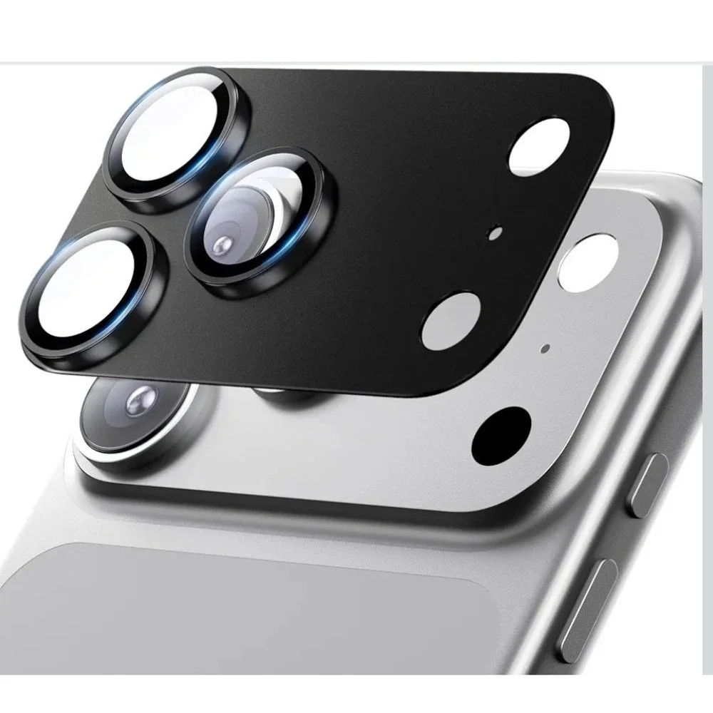 Hoerrye HD Camera Lens Protector for iPhone Case Friendly Black 3M Adhesive